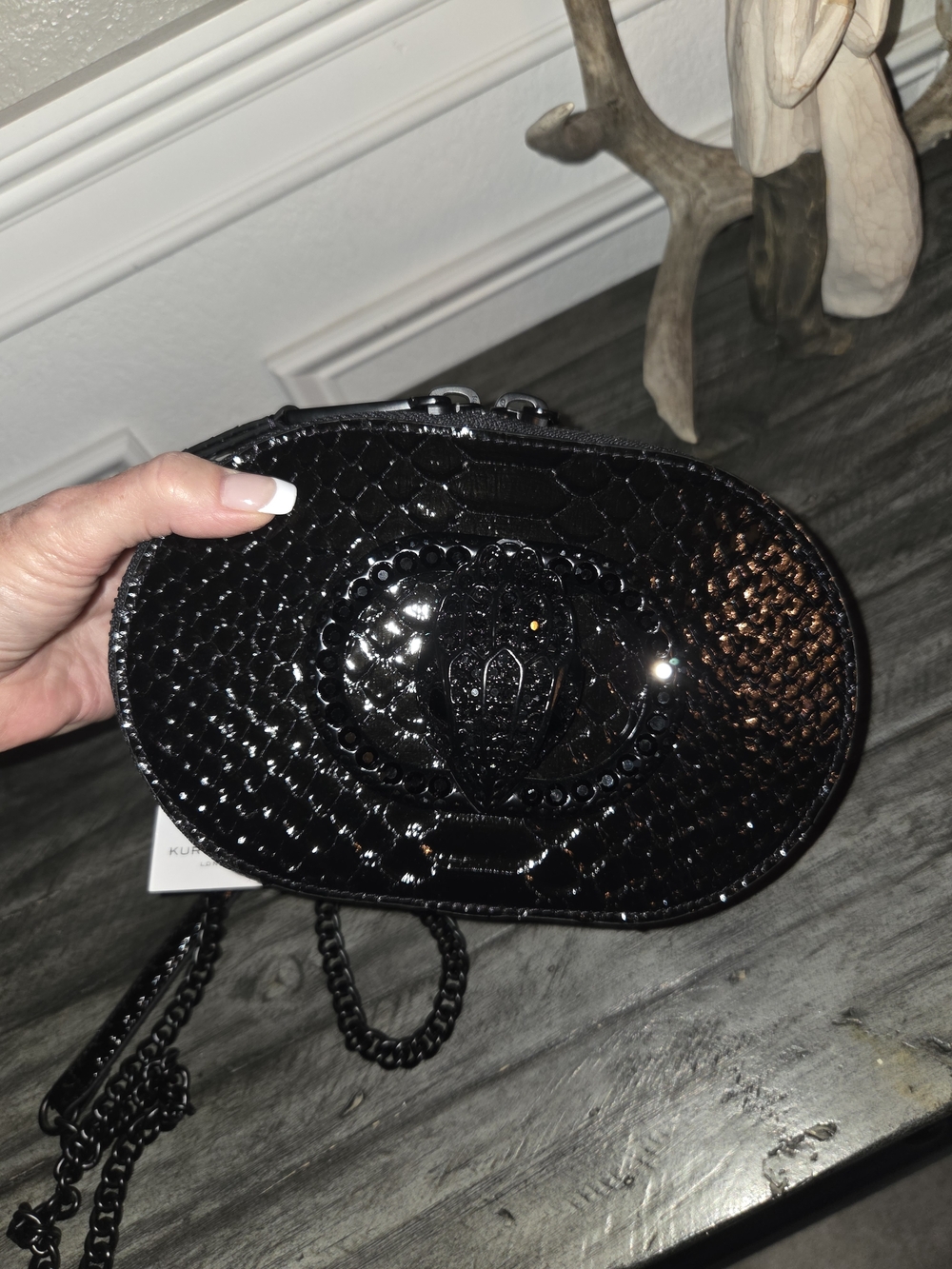 Kurt Geiger Black Textured Crossbody Bag with Matching Wallet - Picture 14 of 14